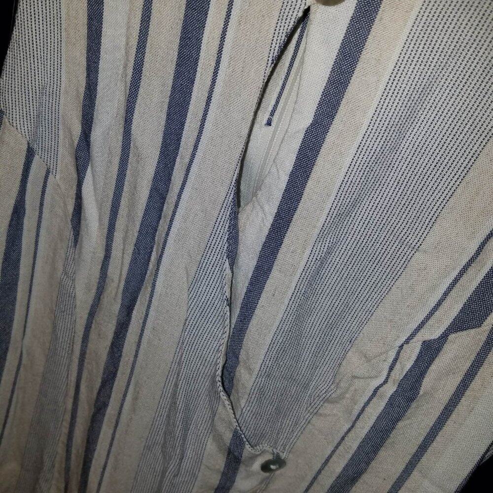 🚫SOLD@YARDSALE🚫Vintage Uniquely Buttoned Striped Sleeveless Dress - Picture 4 of 4